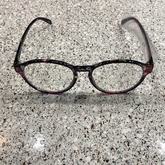 Computer Blue Light Blocking Pink Multi-Floral Clear Lens Eyewear Glasses - Picture 4 of 5